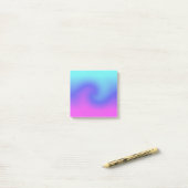 Zware roze Paarse blauw Aqua Colour Flow Post-it® Notes (Op bureau)