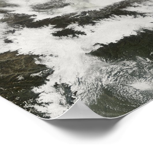 Zware sneeuwval in China Poster (Hoek)