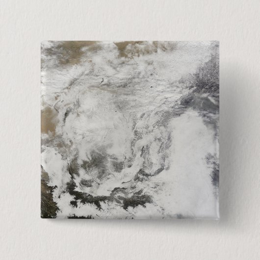 Zware sneeuwval in China Vierkante Button 5,1 Cm (Voorkant)