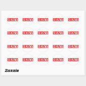 Zware stempel ronde sticker (Vel)