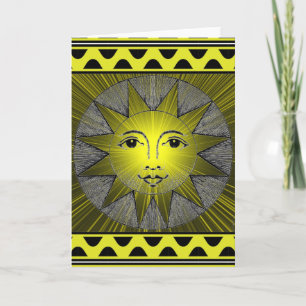 Zware Sun-Wenskaart Kaart