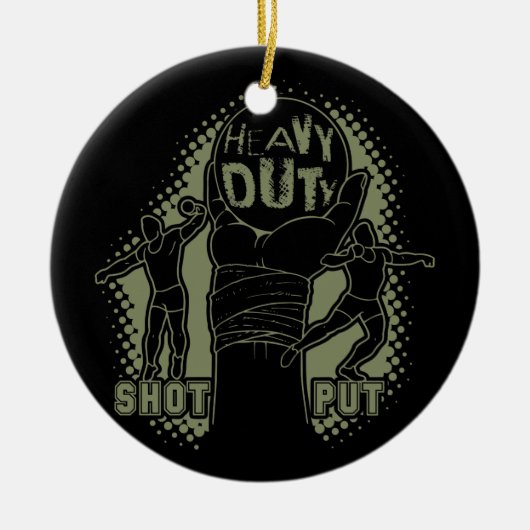 Zware taak - neergeschoten keramisch ornament (Voorkant)