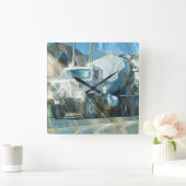 Zware transportcementwandklok vierkante klok (Huis)