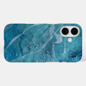 Zware Turquoise Verf Abstract Case-Mate iPhone Case (Achterkant (horizontaal))