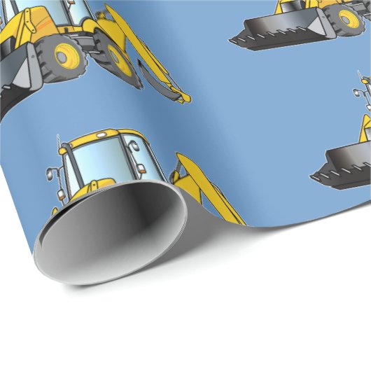 Zware-uitrustingsbackhoe-papier Cadeaupapier (Rol Hoek)