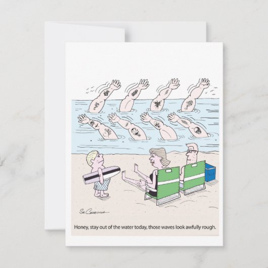 Zware Waves Summer Vacking Feestdagenkaart (Voorkant)