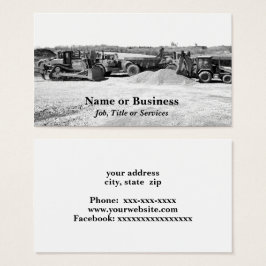 zware werktuigen visitekaartje