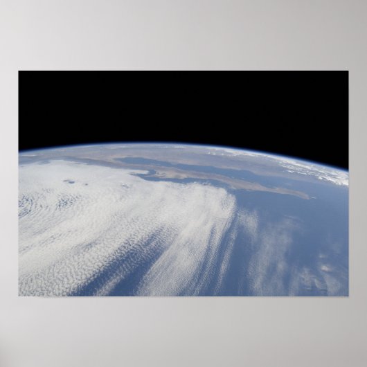 Zware wolkenkap over de Stille Oceaan Poster (Voorkant)