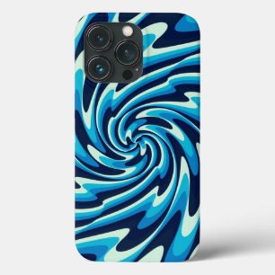 Zware Zee Pattern (Midnight Blue, Blue, Cyan) iPhone 13 Pro Hoesje