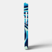 Zware Zee Pattern (Midnight Blue, Blue, Cyan) Case-Mate iPhone Case (Achterkant / Links)