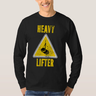 Zware zwevende sportbeoefening Krachtige poodij T-shirt