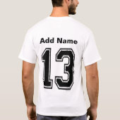 Zwart 13-getal t-shirt (Achterkant)