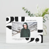 Zwart 2025 Vetgedrukte Typografie Foto Afstuderen Aankondiging (Staand voorkant)