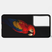 Zwart 4 Luxe Galaxy S21 Plus, Scarlet Parrot Samsung Galaxy Hoesje (Achterkant horizontaal)