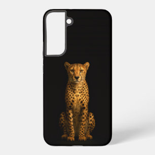 Zwart 4 Luxe Galaxy S22 Plus, Slanke Cheetah Samsung Galaxy Hoesje