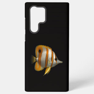 Zwart 4 Luxe Galaxy S22 Ultra, Koraalvlinder Samsung Galaxy Hoesje
