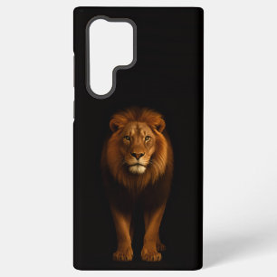 Zwart 4 Luxe Galaxy S22 Ultra, Majestueuze Leeuw Samsung Galaxy Hoesje