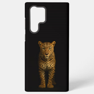 Zwart 4 Luxe Galaxy S22 Ultra, Majestueuze Luipaar Samsung Galaxy Hoesje