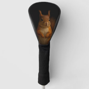 Zwart 4 Luxe Golf Driver Hoesje, Rode Eekhoorn Golfheadcover