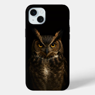Zwart 4 Luxe, Gouden Amber Ooguil iPhone 15 Mini Hoesje