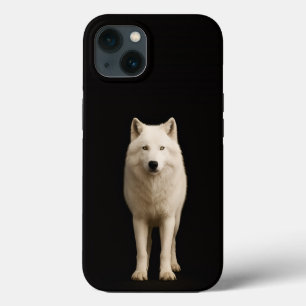 Zwart 4 Luxe iPhone 13, Ivoorwit Arctic Wolf 13 Hoesje