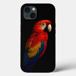 Zwart 4 Luxe iPhone 13, Scarlet Parrot Elegance 13 Hoesje