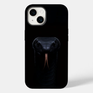 Zwart 4 Luxe iPhone 14 Hoesje-Mate, Zwart Mamba Case-Mate iPhone 14 Hoesje