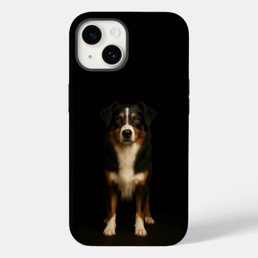 Zwart 4 Luxe iPhone 14 Mate, Aussie Shepherd Case-Mate iPhone Case (Achterkant)