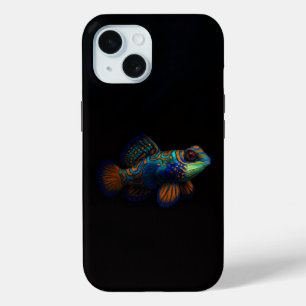 Zwart 4 Luxe iPhone 15 Hoesje, Mandarin Dragonet