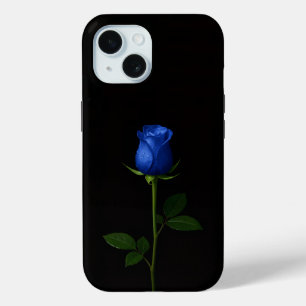 Zwart 4 Luxe iPhone 15 Hoesje, Middernacht Blauwe