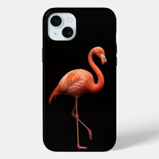Zwart 4 Luxe iPhone 15 Plus, Roze Flamingo Case-Mate iPhone Case (Achterkant)