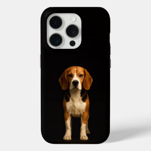 Zwart 4 Luxe iPhone 15 Pro Mate Vriendelijke Beagl Case
