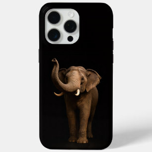 Zwart 4 Luxe iPhone 15 Pro Max, Krachtige Olifant Max Hoesje