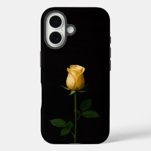 Zwart 4 Luxe iPhone 16 Mate, Zonovergoten Gele Roo Hoesje