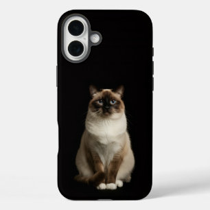 Zwart 4 Luxe iPhone 16 Plus, Birmaanse Kat Plus Hoesje