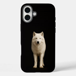 Zwart 4 Luxe iPhone 16 Plus, Ivoor Arctische Wolf Plus Hoesje