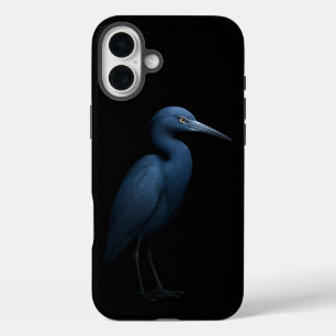 Zwart 4 Luxe iPhone 16 Plus, Kleine Blauwe Reiger Plus Hoesje