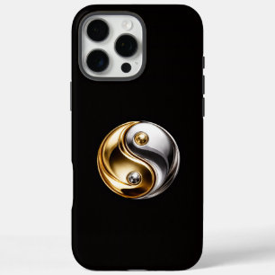 Zwart 4 Luxe iPhone 16 Pro Max, Harmony Yin Yang Max Hoesje