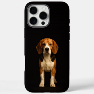 Zwart 4 Luxe iPhone 16 Pro Max, Vriendelijke Beagl Max Hoesje
