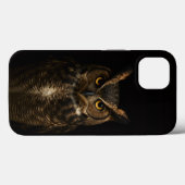 Zwart 4 Luxe iPhone Case, Golden-Eyed Uil Case-Mate iPhone Case (Achterkant (horizontaal))