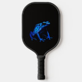 Zwart 4 Luxe Pickleball Paddle, Blauwe Kikker Paddle (Voorkant)