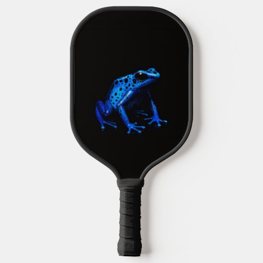 Zwart 4 Luxe Pickleball Paddle, Blauwe Kikker Pickleball Paddle (Achterkant)