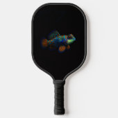 Zwart 4 Luxe Pickleball Paddle, Dragonet Mandarijn Pickleball Paddle (Voorkant)