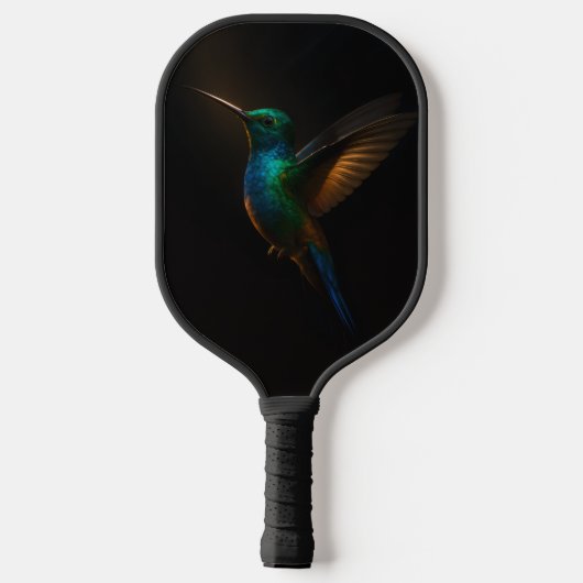 Zwart 4 Luxe Pickleball Paddle, Flying Hummingbird Pickleball Paddle (Achterkant)