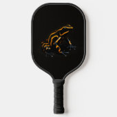 Zwart 4 Luxe Pickleball Paddle, Zwarte Sinaasappel Pickleball Paddle (Voorkant)