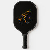 Zwart 4 Luxe Pickleball Paddle, Zwarte Sinaasappel Pickleball Paddle (Achterkant)