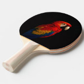 Zwart 4 Luxe pingpong paddle, Scarlet Parrot Tafeltennisbatje (Voorkant Gekanteld)