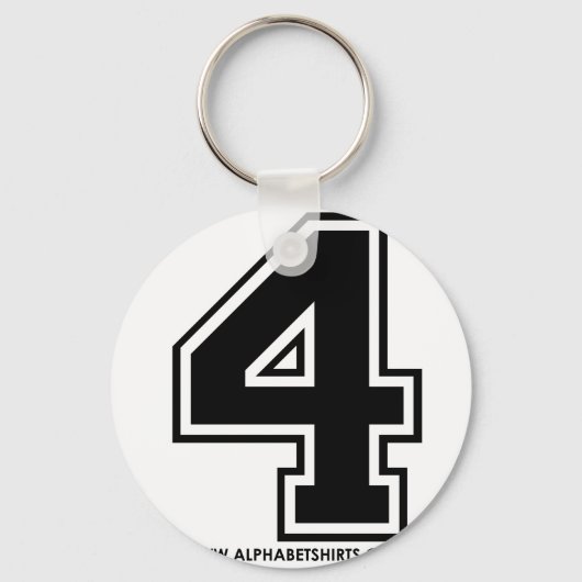 Zwart 4 sleutelhanger (Voorkant)