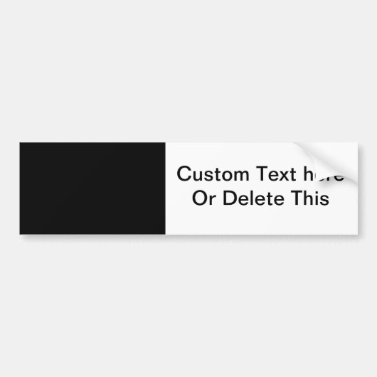 zwart 8 x 11 ontwerp uw eigen product bumpersticker (Voorkant)