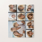 Zwart 9 Foto Vierkant Collage - met script wit Legpuzzel (Verticaal)